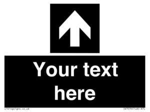 IV7076: Custom Directional signage black arrow up