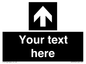 IV7076: Custom Directional signage black arrow up
