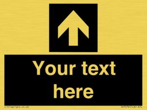 IV7076: Custom Directional signage black arrow up