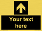 IV7076: Custom Directional signage black arrow up