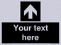 IV7076: Custom Directional signage black arrow up