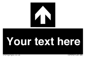IV7076: Custom Directional signage black arrow up