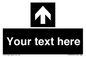 IV7076: Custom Directional signage black arrow up