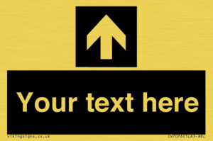 IV7076: Custom Directional signage black arrow up