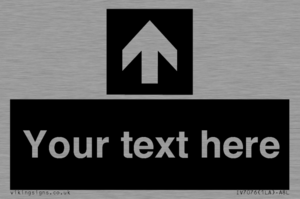 IV7076: Custom Directional signage black arrow up