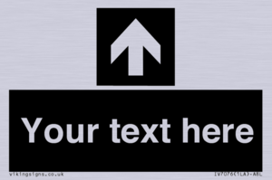 IV7076: Custom Directional signage black arrow up