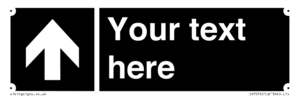 IV7076: Custom Directional signage black arrow up