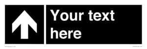 IV7076: Custom Directional signage black arrow up