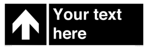 IV7076: Custom Directional signage black arrow up