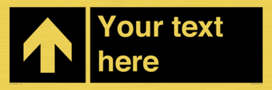 IV7076: Custom Directional signage black arrow up