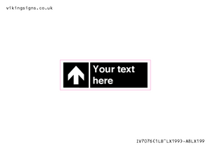 IV7076: Custom Directional signage black arrow up