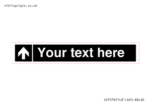 IV7076: Custom Directional signage black arrow up