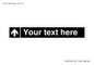 IV7076: Custom Directional signage black arrow up