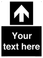 IV7076: Custom Directional signage black arrow up