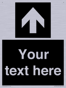 IV7076: Custom Directional signage black arrow up