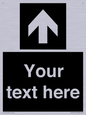 IV7076: Custom Directional signage black arrow up