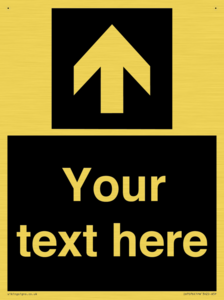 IV7076: Custom Directional signage black arrow up