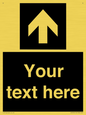 IV7076: Custom Directional signage black arrow up