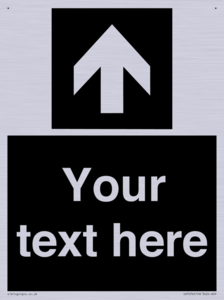 IV7076: Custom Directional signage black arrow up