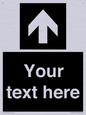IV7076: Custom Directional signage black arrow up