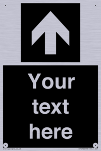 IV7076: Custom Directional signage black arrow up