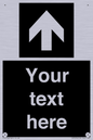 IV7076: Custom Directional signage black arrow up