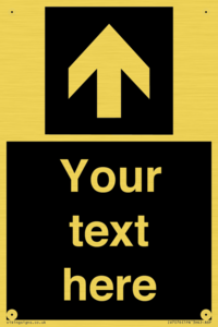 IV7076: Custom Directional signage black arrow up