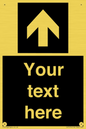 IV7076: Custom Directional signage black arrow up