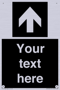 IV7076: Custom Directional signage black arrow up