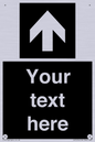 IV7076: Custom Directional signage black arrow up