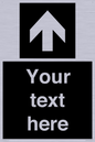 IV7076: Custom Directional signage black arrow up
