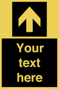 IV7076: Custom Directional signage black arrow up