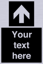 IV7076: Custom Directional signage black arrow up