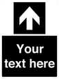 IV7076: Custom Directional signage black arrow up