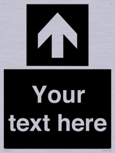 IV7076: Custom Directional signage black arrow up