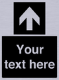IV7076: Custom Directional signage black arrow up