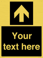 IV7076: Custom Directional signage black arrow up