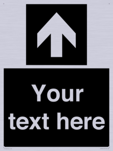 IV7076: Custom Directional signage black arrow up