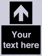 IV7076: Custom Directional signage black arrow up