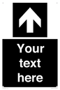 IV7076: Custom Directional signage black arrow up