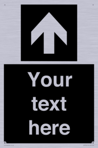 IV7076: Custom Directional signage black arrow up