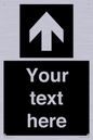 IV7076: Custom Directional signage black arrow up