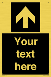 IV7076: Custom Directional signage black arrow up