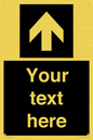 IV7076: Custom Directional signage black arrow up
