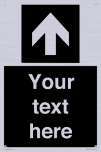 IV7076: Custom Directional signage black arrow up