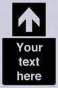 IV7076: Custom Directional signage black arrow up