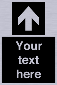 IV7076: Custom Directional signage black arrow up
