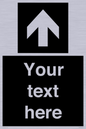 IV7076: Custom Directional signage black arrow up