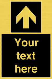 IV7076: Custom Directional signage black arrow up