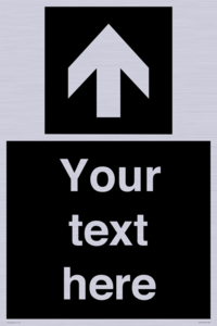 IV7076: Custom Directional signage black arrow up